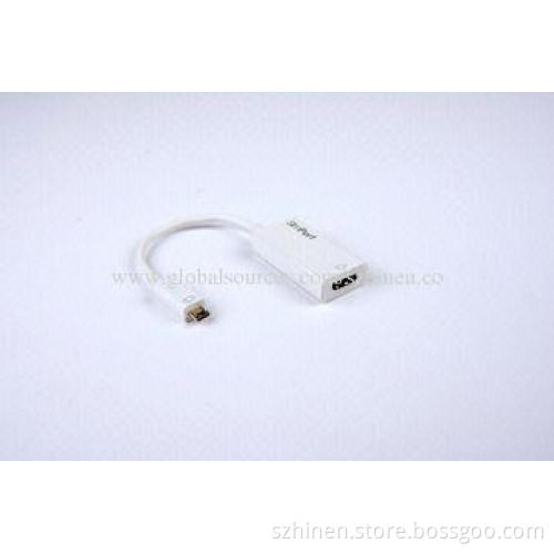 Slim DisplayPort Cable with 5-pin Connector to HDMI Adapter